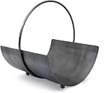 CHARLES BENTLEY Log Holder Juniper Circular Iron Silver 5kg Capacity 42x40x35cm view 6