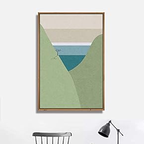Framed Canvas Wall Art for Living Room, Bedroom Minimalistic Landscape XIX Canvas Prints for Home Decoration Ready to Hang - 16x24 inches