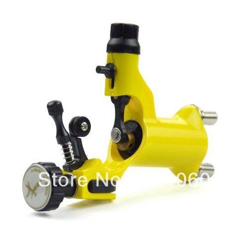 K Style : Dragonfly Style Injection Molding Rotary Shader Tattoo Machine - yellow B00016-2