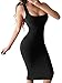 BEAGIMEG Women's Sexy Bodycon Sleeveless Pencil Knee Length Club Tank Dress, Black, Medium
