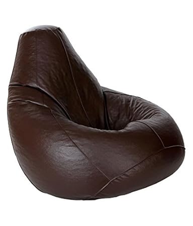 FUNKkY STORES Classic Bean Bag Cover Without Beans (Brown, XXXL)