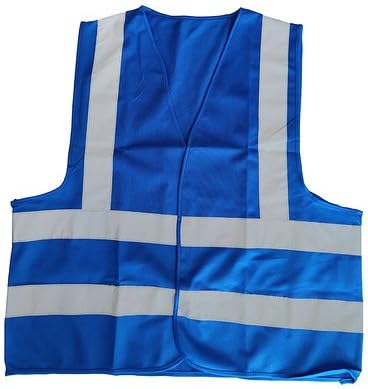 VanSafety Visibility Reflective Vest Working Safety Clothes Motorcycle Cycling Sports Outdoor Reflective,yellow (blue)