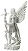 Archangel Saint Gabriel with Cross and Trumpet Statue Sculpture (White)