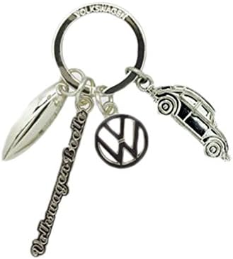 Official VW Beetle Metal Charm Keyring Keychain