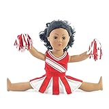 Doll Clothes Fit American Girl Doll - Red Cheerleader Outfit - 18 Inch Clothing with 18