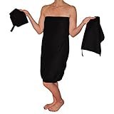 Country Bound 3-Piece Microfiber Travel Towel Set - Black