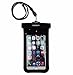 COOSKIN®Universal Waterproof Case Dry Bag with lanyard for iPhone 5SE 6s, 6 plus, 6, 6 plus, 5, 5s, Samsung Galaxy; Perfect for Outdoor Sports and IPX8 Certified to 100 Feet (Black)