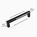 Goldenwarm 1 Pack Black Square Bar Cabinet Pull Drawer Handle Stainless Steel Modern Hardware for Kitchen and Bathroom Cabinets Cupboard,Center to Center 10in(256mm)