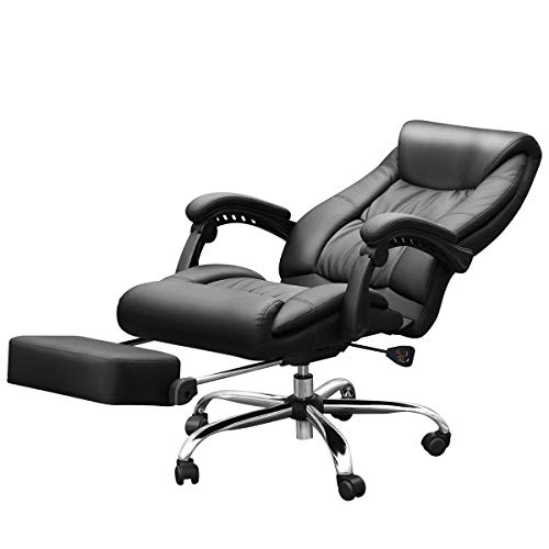 Duramont Reclining Leather Office Chair High Back Executive Chair Thick Seat Cushion