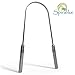 Metal Stainless Steel Tongue Cleaner Scrapers, dental hygiene oral care, rid of bacteria and bad breath, aid immune system, set of 2 with travel pouches - by Spiraliks