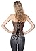 Charmian Women's Steampunk Goth Retro Brocade Victorian Stripe Steel Boned Waist Cincher Bustier Corset Bronze XXXXXX-Large