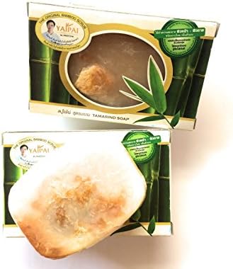 2 Pcs of YAIPAI brand Original Bamboo Scrub Tamarind Soap (Expire 09-Sep-2017)