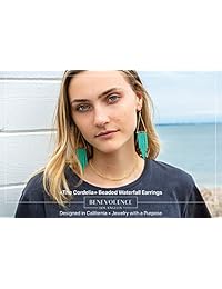 Pendientes de turquesa, joyería para mujer de oro de 14 quilates, pendientes colgantes para mujer, pendientes de verano con borla para mujer