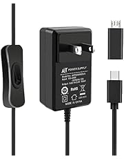 GeeekPi 18W 5V 3.6A Power Supply for Raspberry Pi 4, UL Listed Type C Power Supply with ON/Off Switch for Raspberry Pi 4 Model B 8GB/4GB/2GB/1GB, with a Micro USB Adapter for Pi 3B+/3B