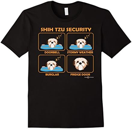Mens Shih Tzu Shirt | Shih Tzu Security | Funny Shih Tzu gift Large Black