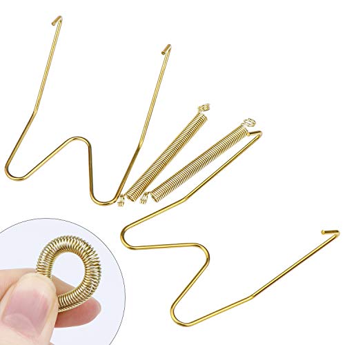 SelfTek 10 Pcs 8 Inch Stainless Steel Golden Wall Plate Hangers and 15 Pcs Wall Hooks Decorative Dish Display