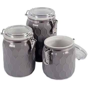 Amazon.com: DII CAMZ38971 Black Marble Ceramic Canister ...
