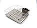 Zojila Rohan Dish Rack, Drain Board and Utensil Holder, Brushed Stainless Steel