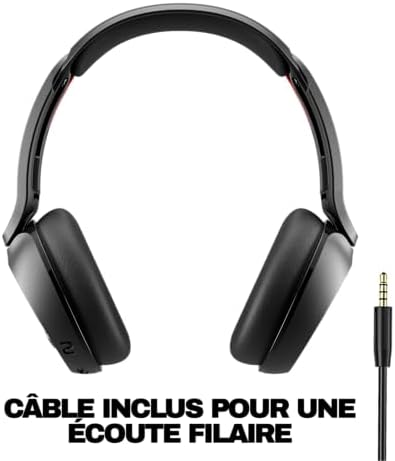 Icon 180 Wireless on-Ear Bluetooth Headphones, Up to 50 Hours Battery, Lightweight and Travel Ready, Secure Fit, Sweat and Water Resistant, Microphone iPhone Android - True Black