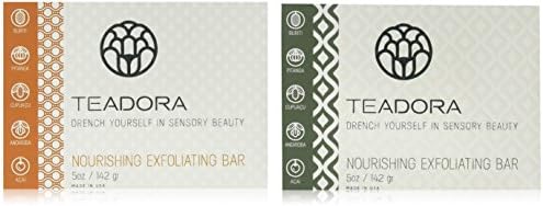 Teadora Face and Body Toning and Exfoliating Clay Bar Gift Set, 4 Count