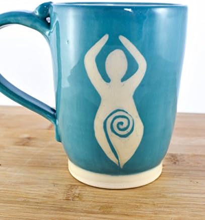 Goddess Coffee Tea Mug - in light Blue - Handthrown Ceramic Mug holds 12 oz.