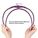 Ollieroo 50PK Cascading Velvet Hanger Set with 360° Swivel Chrome Hooks Suit Hangers for Dry Clothes Only (Purple)