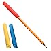 Textured Pencil Toppers by Fun And Function - Oral Therapy and Sensory Room Equipment - Fidget Pencil Topper - Pack of Three in Bright Colors (Yellow, Red, Blue)