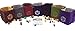Third Die Dice Bag - Handcrafted And Reversible Drawstring Bag That Stands Open On The Table - For All Your Gaming Needs - Purple and Light Gray