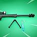 Azlink Gun Keychain Pendant for Fortnite Lover M82A1 Sniper Heavy Sniper Rifle Legendary Guns Toys Trumpet Barrett Metal Game Props Model Alloy Metal Action Figure Arts Toys Collection Keychain Gift