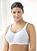 Glamorise Women's Plus Size Full Figure High Impact Wonderwire Sports Bra #9066, White/Grey, 38DD