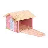 Bigjigs Rail Pink Double Engine Shed