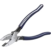 Klein Tools D213-9NE High Leverage Side Cutting Pliers, 9-Inch | Made in USA, Linemans Side Cutters Cut Copper, Aluminum, and Other Soft Metals