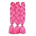 Lisshow Braiding Hair 24inch 100g Synthetic Jumbo Braids Hair Extensions High Temperature Fiber 3Piece/Lot (Hot Pink)