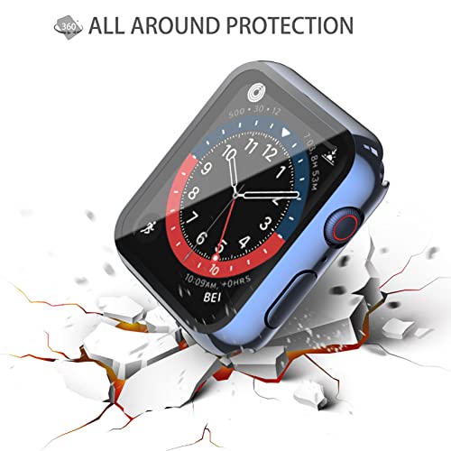 Misxi 2 Pack Hard PC Case with Tempered Glass Screen Protector