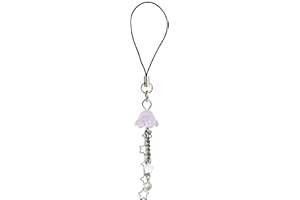 Agromusk Jellyfish Phone Charm, Y2K Beaded Strap, Cute Jelly Charms, Aesthetic Cell Accessories Chain for Women