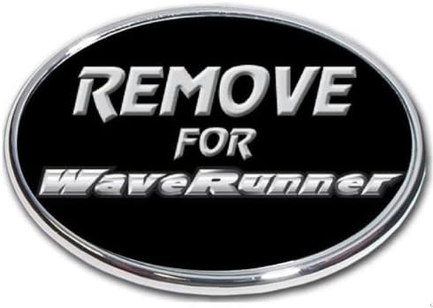 Awesome Hitch Covers Remove for WaveRunner Oval Shape 2" Hitch Receiver - 3/8 Inch Thick High Grade Aluminum - Size Measures 4" x 6"