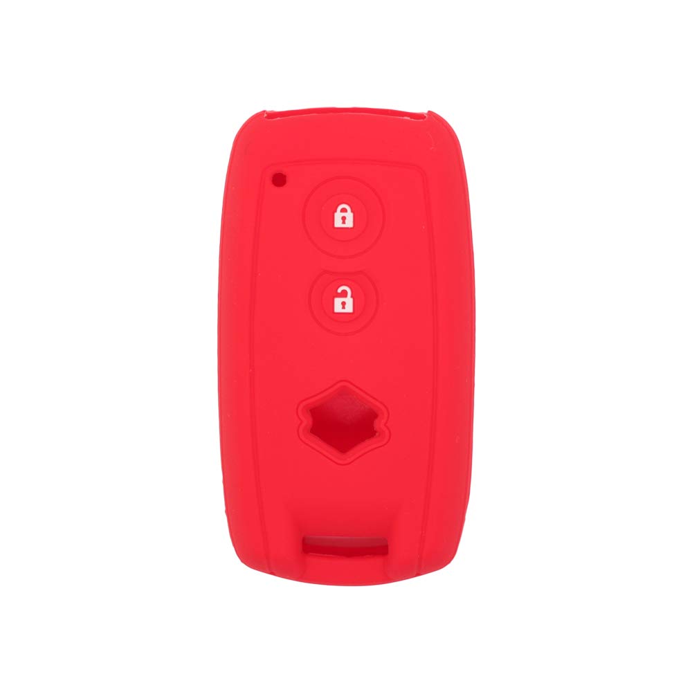 BROVACS Silicone Cover Protector Case Holder Skin Jacket Compatible with SUZUKI 2 Button Smart Remote Key Fob CV4544 Red