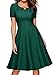 MISSMAY Women's Retro 1950s Short Sleeve A-Line Cocktail Party Swing Dress Green X-Large