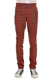 Mens 60s Vintage Retro Mod Ska Red Royal Stewart Tartan Trousers