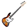 Rocktile Fatboy II SB E-Bass Sunburst – Jazz-Style E-Bass – 2 Single Coil Tonabnehmer – Korpus: Linde – Griffbrett: Palisander – Mensur: 34″ Longscale – Sunburst