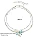 DIANE LO'REN Beach Boho Ankle Bracelet- White Mini Beads Blue Stone Pearl Charm Glass Bead And Starfish Anklets For Women
