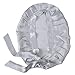 Easilk Silk Sleep Caps For Women Girls, 100% Natural Night Cap Adjustable Bonnet Head Cover For Hair Beauty,Silver Grey,L
