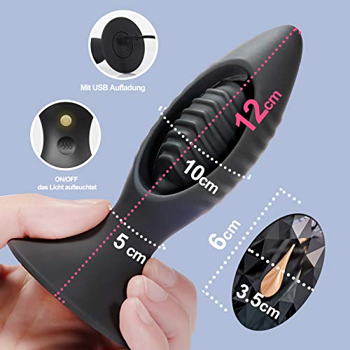 Fondlove Analvibrator Analplag Prostata Massagegerät Prostate Stimulator Analsexspielzeug Analorgasmus Wasserdicht Sexspielzeug Männer Frauen und Paare