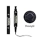 Liquid Eyeliner Stamp 2 Pack, 2 Double-sided Pens, Winged Liquid Eyeliner Stamp & Pencil, Vamp Style Wing, Smudgeproof, Waterproof, Long-lasting, No Dripping (10mm Classic Black)