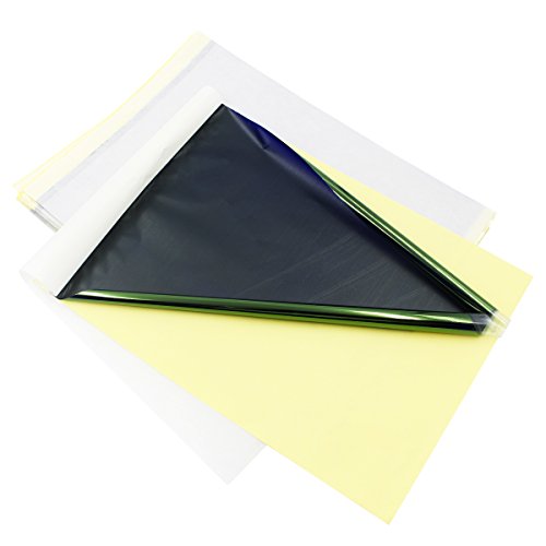 Tattoo Transfer Paper, Qulable Approx. 35 Sheets Stencil Paper Copy Paper Tracing Paper with 4 Layers (A4 Size)
