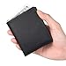 amelleon Bifold Trifold Leather RFID Mens Wallet with ID Window & Coin Pocket (Black)