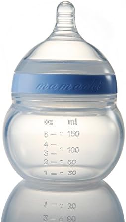 Mamachi Standard 100% Silicone Baby Bottle BPA-Free (160ml, Blue)