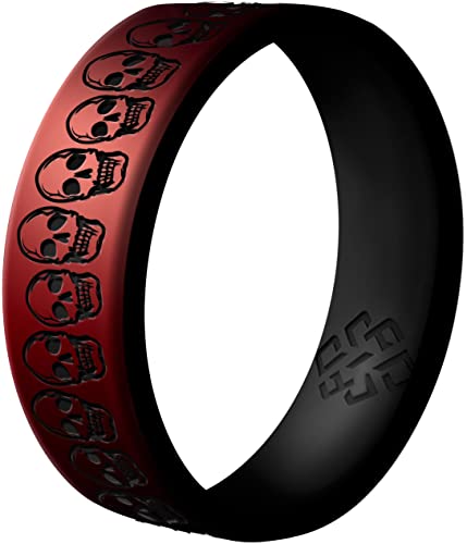 Knot Theory Skulls Silicone Ring for Men and Women
