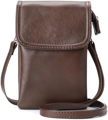 befen Genuine Leather Small Cell Phone Crossbody Bag Purses for