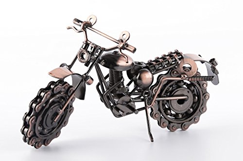 Creative Retro Hand Soldering Wrought Iron Motorcycle Model, Home Decor Ornaments for Motorcycle Lovers or Kids